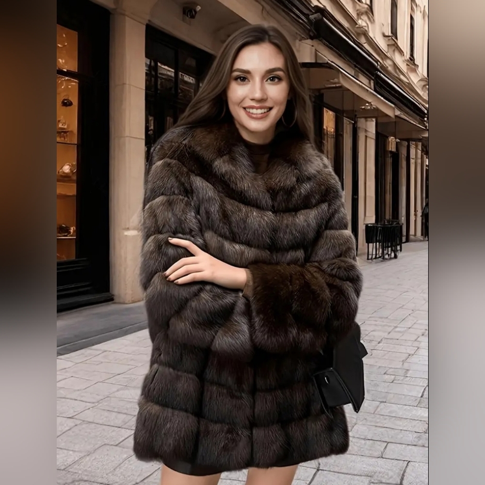 Luxurious Brown Mink Coat